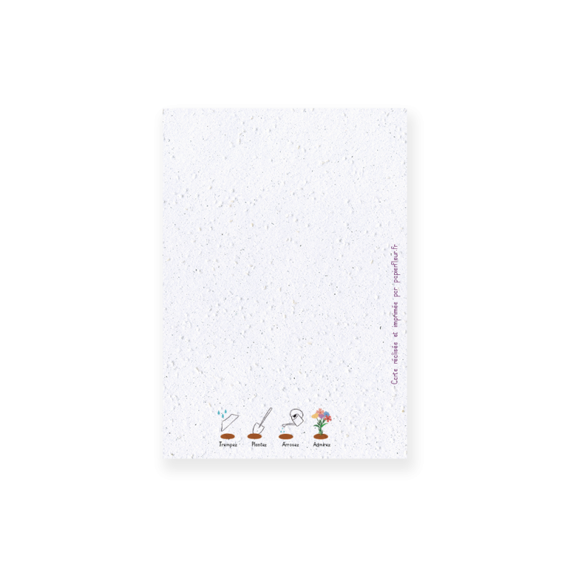 Carte à planter - Message bonne fête maman | Papierfleur.fr, le papier qui fleurit