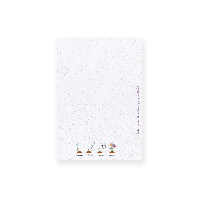 Carte à planter - Message bonne fête maman | Papierfleur.fr, le papier qui fleurit
