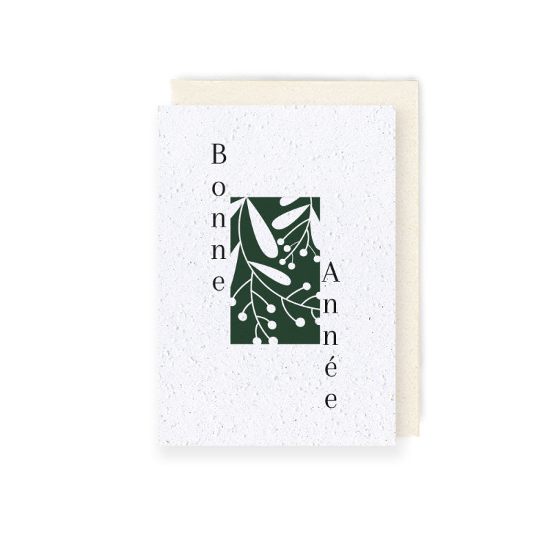 Carte à planter bonnes année| Papier Fleur cartes ensemencées