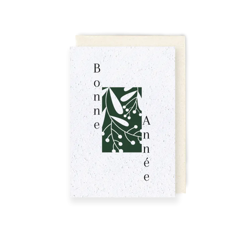 Carte à planter bonnes année| Papier Fleur cartes ensemencées