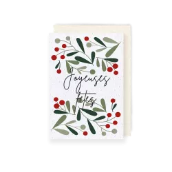 Carte à planter « joyeuses fêtes »