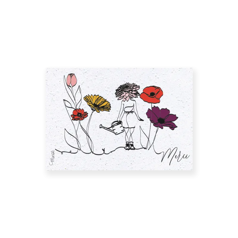 Carte à planter - Merci | Papierfleur.fr, le papier qui fleurit