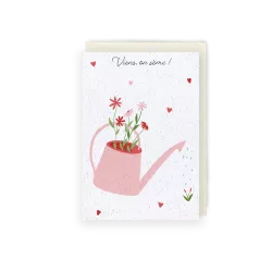 Carte à planter « arrosoir d'amour »