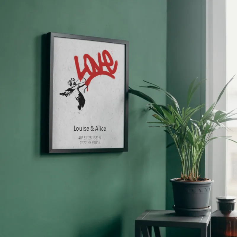 Affiche à planter Saint-Valentin personnalisable | Papierfleur, le papier qui fleurit
