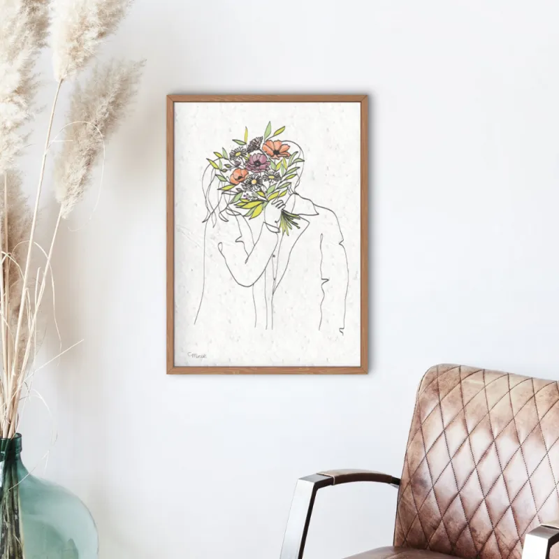 Affiche à planter couple saint-valentin | Papierfleur, le papier qui fleurit