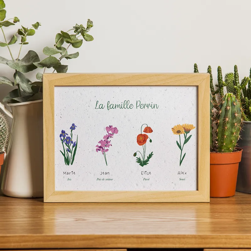 Affiche personnalisable | Papierfleur, le papier qui fleurit