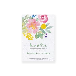 Faire-part à planter « Un air printanier »