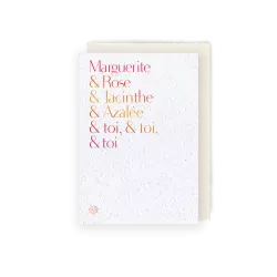 Carte à planter « Azalée et toi »