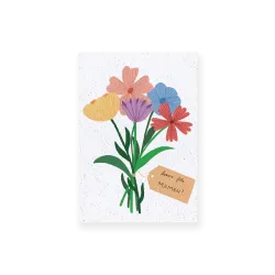 Carte à planter - Message bonne fête maman | Papierfleur.fr, le papier qui fleurit