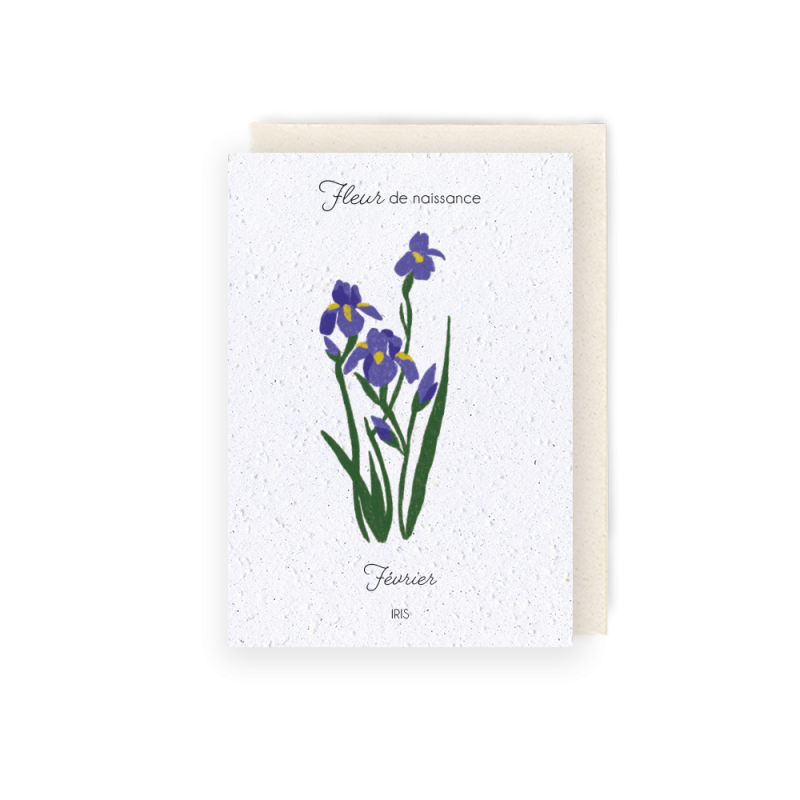 Carte à planter - Fleur de Naissance | Mois de Février