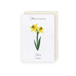 Carte à planter - Fleur de Naissance | Mois de Mars