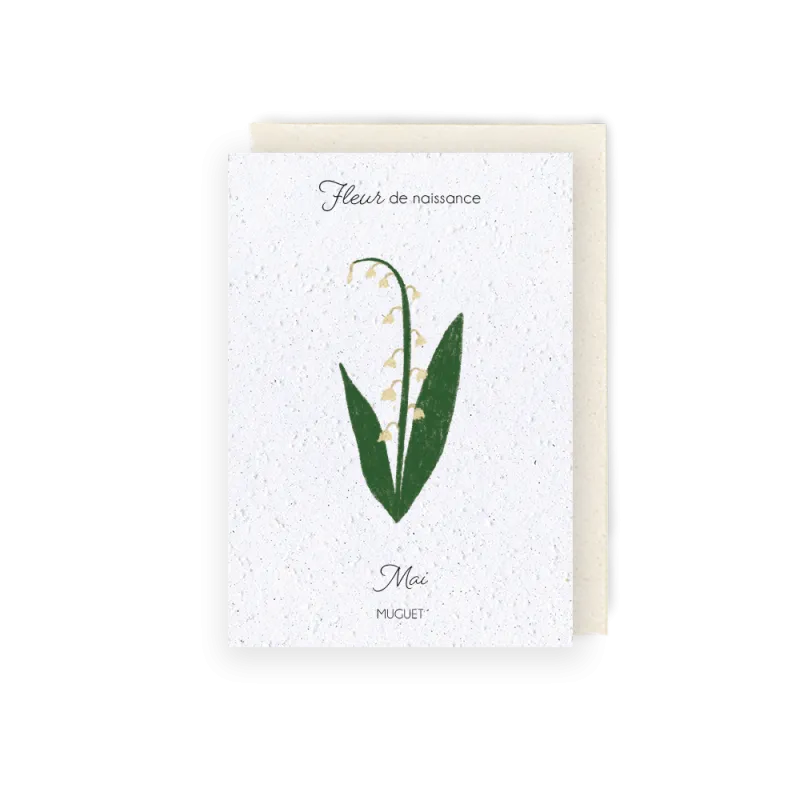 Carte à planter - Fleur de Naissance | Mois de Mai