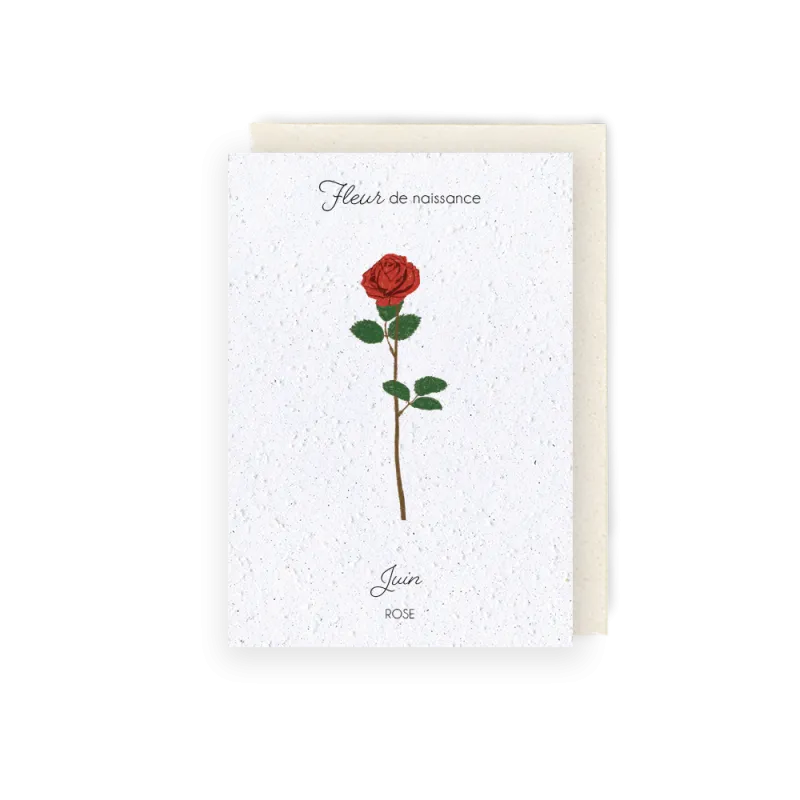 Carte à planter - Fleur de Naissance | Mois de Juin