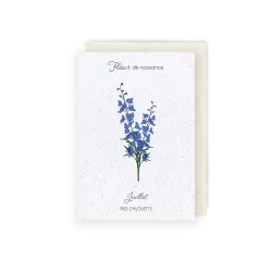 Carte à planter - Fleur de Naissance | Mois de Juillet