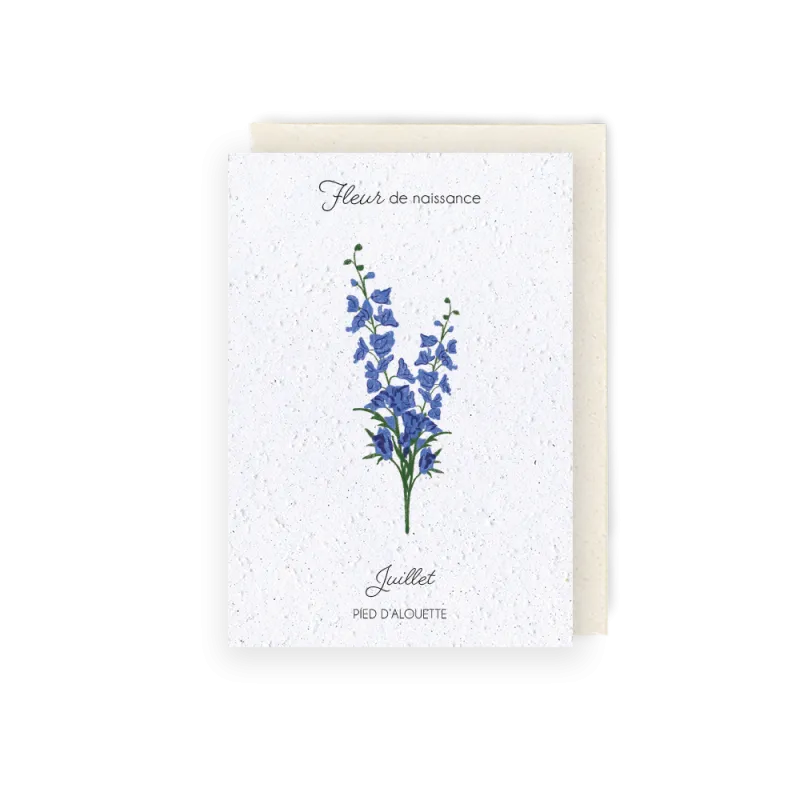 Carte à planter - Fleur de Naissance | Mois de Juillet