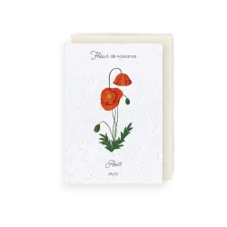 Carte à planter - Fleur de Naissance | Mois d'aout