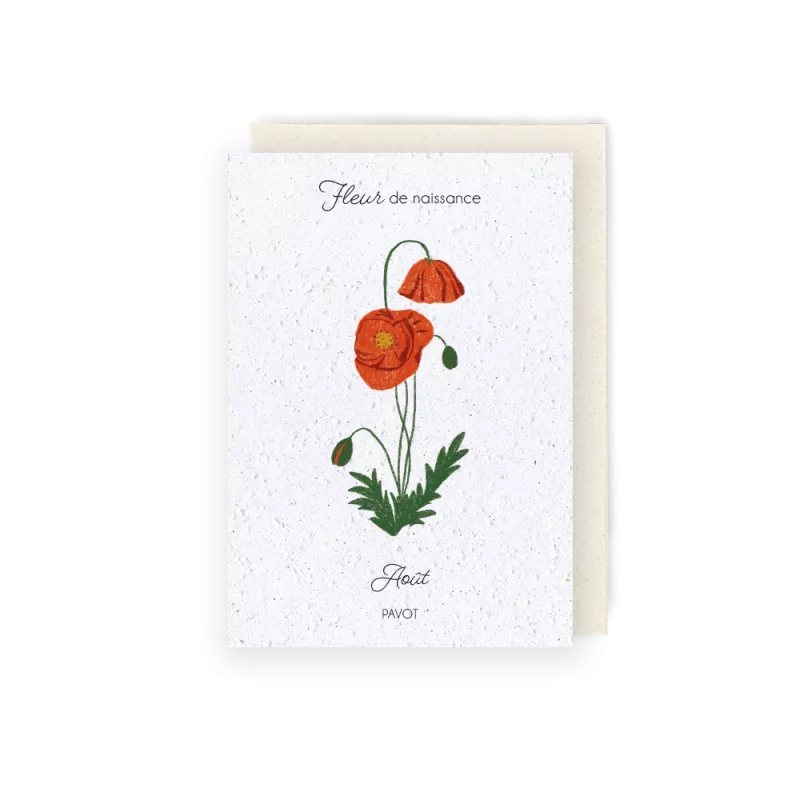 Carte à planter « Fleur d'Août »