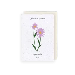 Carte à planter « Fleur de Septembre »
