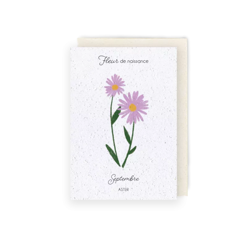 Carte à planter « Fleur de Septembre »