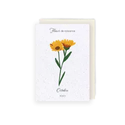 Carte à planter « Fleur d'Octobre »