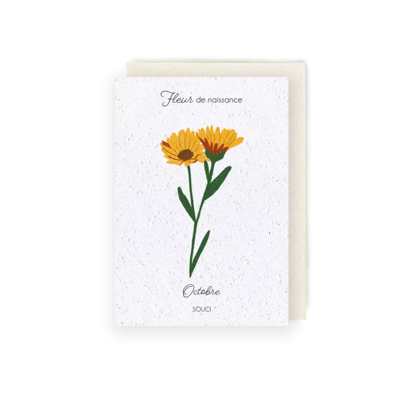 Carte à planter « Fleur d'Octobre »