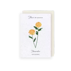 Carte à planter « Fleur de Novembre »