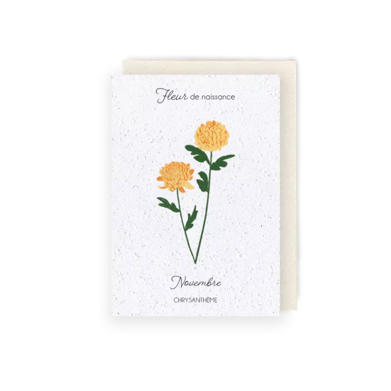 Carte à planter « Fleur de Novembre »