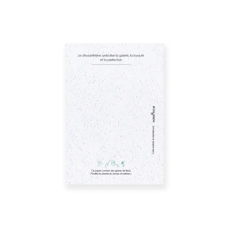 Carte à planter - Fleur de Naissance | Mois de novembre