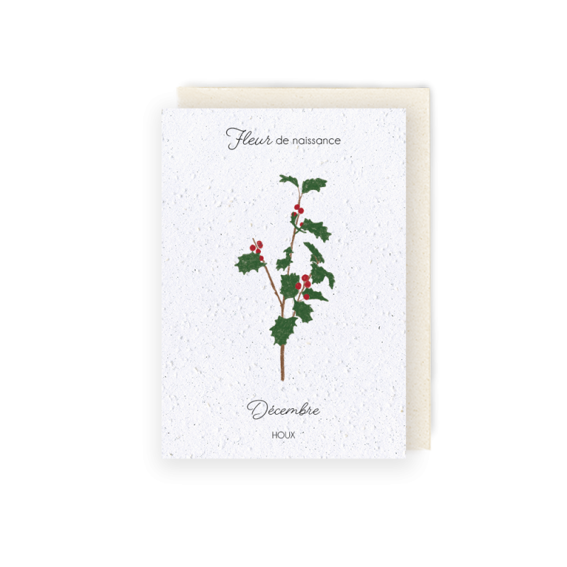 Carte à planter - Fleur de Naissance | Mois de décembre
