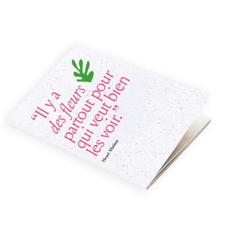 Calendrier à planter citation Matisse | E-shop Papier Fleur