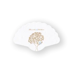 Éventails-programmes de mariage à planter,  100% personnalisable