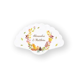 Éventails-programmes de mariage à planter,  100% personnalisable