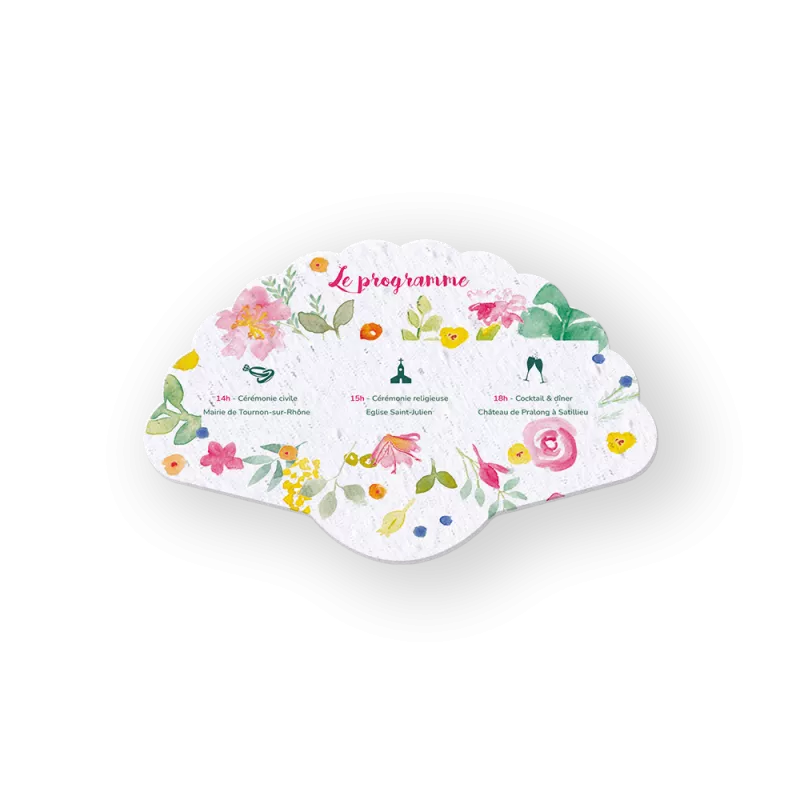 Éventails de mariage à planter « 100% personnalisable »