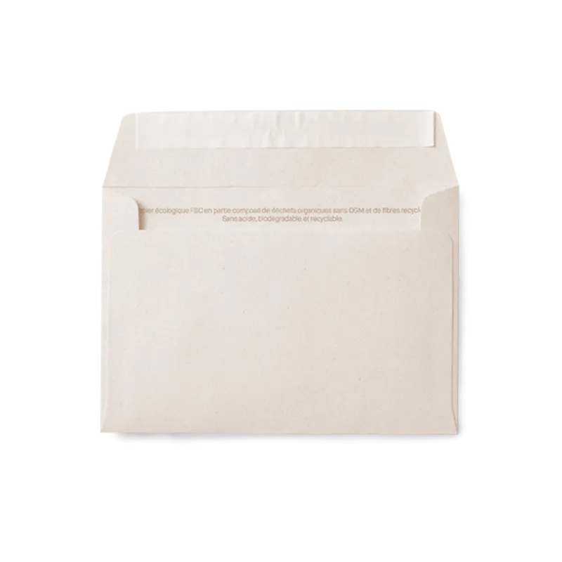 Enveloppe upcyclée vierge raisin | Papierfleur, le papier qui fleurit