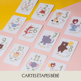 Cartes étapes bébé à planter idées cadeaux
