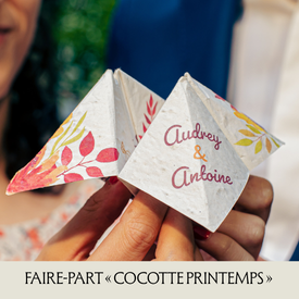 Faire-part à planter « Cocotte printemps »
