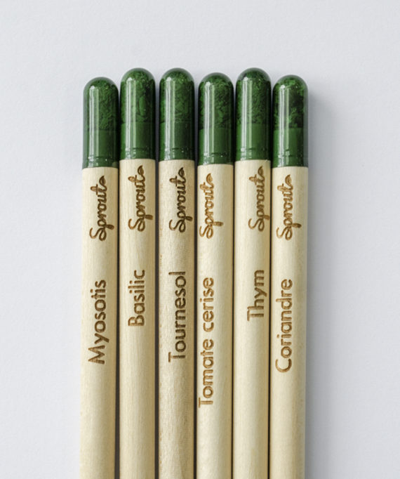 6 crayons a planter