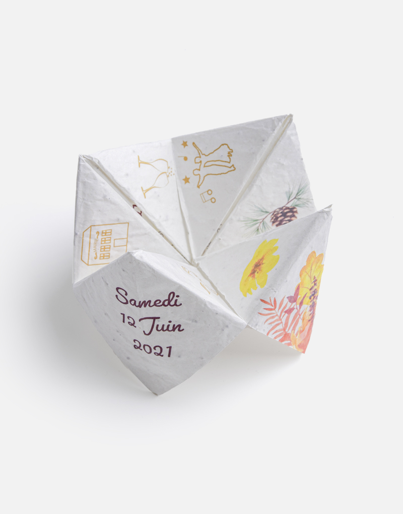 Cadeau D'Anniversaire 4th Anniversaire De Mariage Cadeau 1st Origami Fleur dans Coeur Boîte