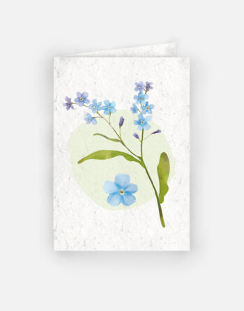 Carte bouquet de bleuet