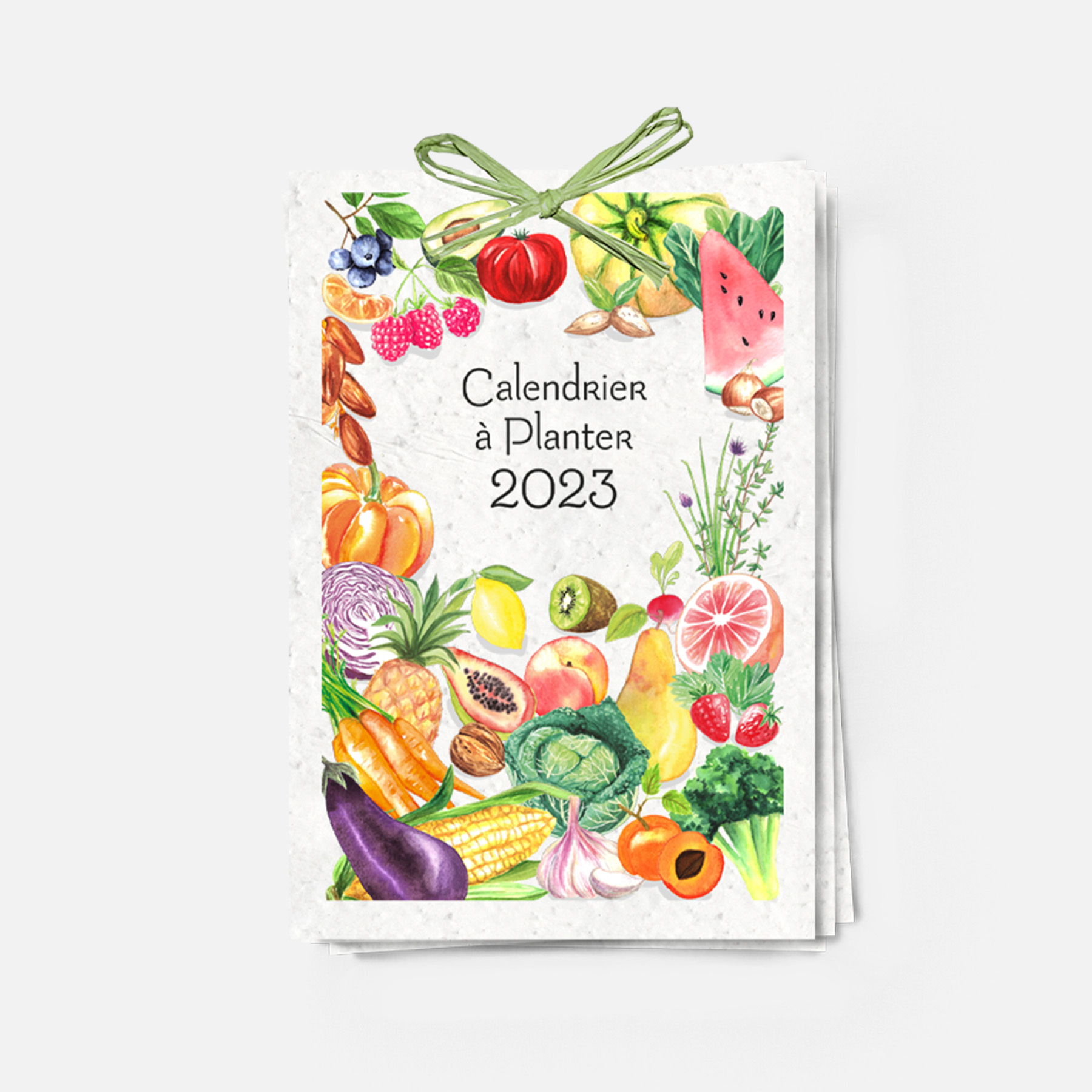 Calendrier à planter 2023 -Fruits et légumes de saison A6 (10,5x14x8cm)