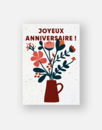 carte anniversaire fleurs